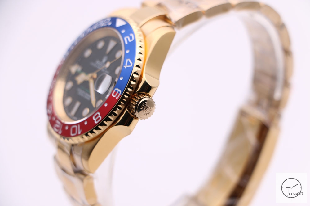 ROLEX GMT MASTER II 18k Gold Blue Red Pipsi Ceramic Bezel Green Dial 116718 Automatic Movement Oyster Band AAYZ261581679470