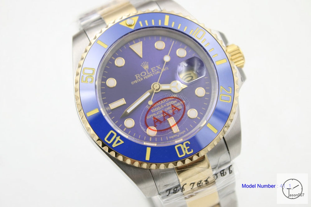 Rolex Submariner Two Tone Ceramic Bezel Blue Dial Men's Watch 116613 Stainless Rubber Strap SAAYZ270081659450