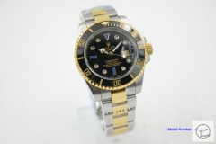 Rolex Submariner Two Tone Ceramic Bezel Black Dial Men's Watch 116613 Stainless SAAYZ270481659450