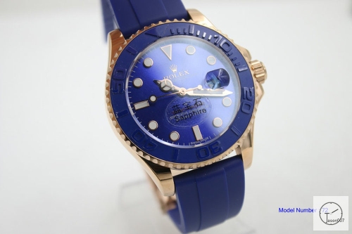 Rolex Yacht-Master 40mm 116655 Everose Steel Blue Dial Automatic Men's Watch Rubber Strap SAAYZ2730081659470