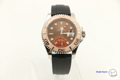 Rolex Yacht-Master 40mm 116621 Two Tone Everose Steel Chocolate Dial Automatic Men's Watch Rubber Strap SAAYZ272081659470