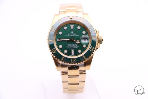 Rolex Submariner 18K Gold Ceramic Bezel Green Dial Men's Watch 116618 Stainless SAAYZ270981659450