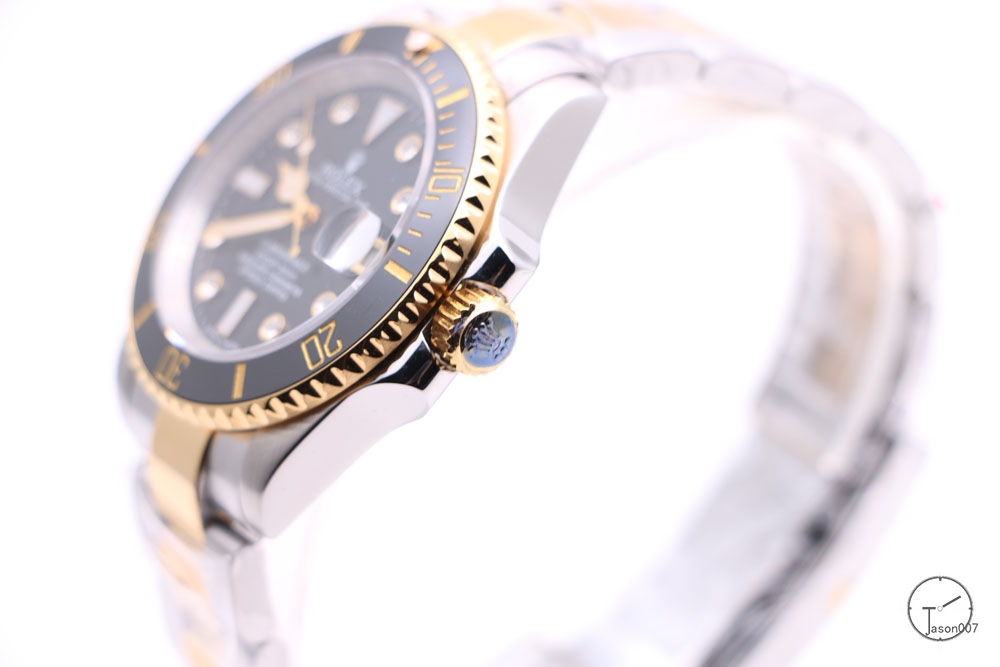 Rolex Submariner Two Tone Ceramic Bezel Black Dial Men's Watch 116613 Stainless Rubber Strap SAAYZ269881679450