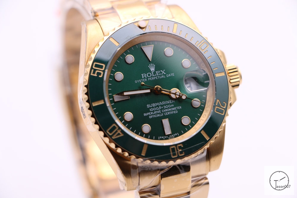 Rolex Submariner 18K Gold Ceramic Bezel Green Dial Men's Watch 116618 Stainless SAAYZ270981659450