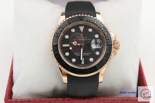 Rolex Yacht-Master 40mm 116655 Everose Steel Black Dial Automatic Men's Watch Rubber Strap SAAYZ2727081659470