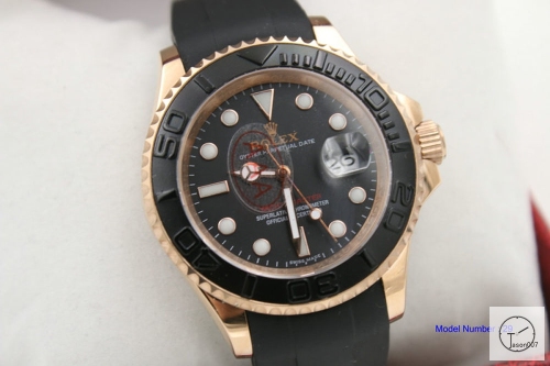 Rolex Yacht-Master 40mm 116655 Everose Steel Black Dial Automatic Men's Watch Rubber Strap SAAYZ2727081659470