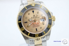 Rolex Submariner Two Tone Ceramic Bezel Gold Dial Men's Watch 116613 Stainless SAAYZ270381659450