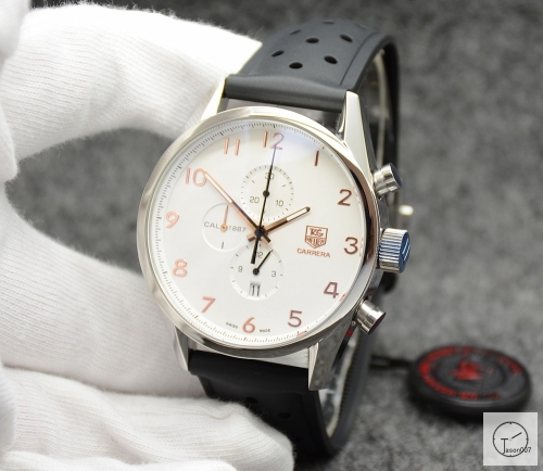 Tag Heuer Carrera Caliber 16 Quartz Chronograph Silver Dial Men's Watch AHG2964995850