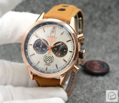Tag Heuer Carrera Caliber 16 Day Date Quartz Chronograph Silver Dial Men's Watch AHGT212695850