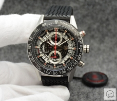 Tag Heuer Carrera Caliber 16 Day Date Quartz Chronograph Silver Dial Men's Watch AHGT216695850