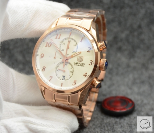 Tag Heuer Carrera Caliber 16 Day Date Quartz Chronograph Silver Dial Men's Watch AHGT220095850