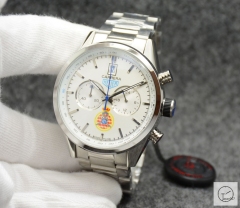 Tag Heuer Carrera Caliber 16 Day Date Quartz Chronograph Silver Dial Men's Watch AHGT212995850