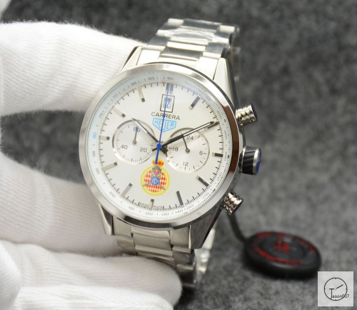Tag Heuer Carrera Caliber 16 Day Date Quartz Chronograph Silver Dial Men's Watch AHGT212995850