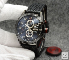Tag Heuer Carrera Caliber 16 Day Date Quartz Chronograph Silver Dial Men's Watch AHGT218295850