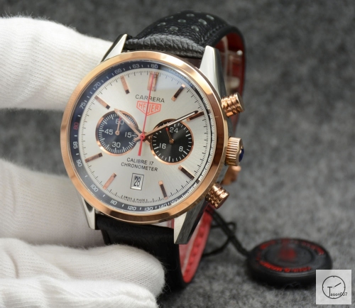 Tag Heuer Carrera Caliber 16 Day Date Quartz Chronograph Silver Dial Men's Watch AHGT214895850