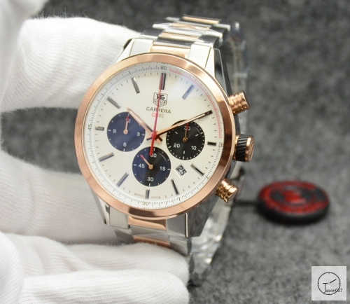 Tag Heuer Carrera Caliber 16 Day Date Quartz Chronograph Silver Dial Men's Watch AHGT218895850