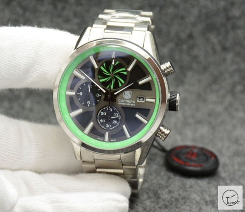 Tag Heuer Carrera Caliber 16 Day Date Quartz Chronograph Silver Dial Men's Watch AHGT213295850