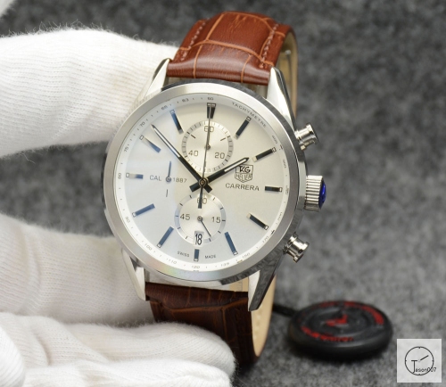 Tag Heuer Carrera Caliber 16 Day Date Quartz Chronograph Silver Dial Men's Watch AHGT215595850