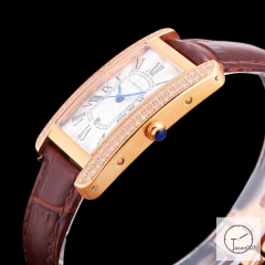 Cartier Tank Solo XL White Dial Diamond Bezel Everose Gold Case Quartz Movement Glass Back Black Leather StrapStainless Steel Ladies Watch AHGT1882325850