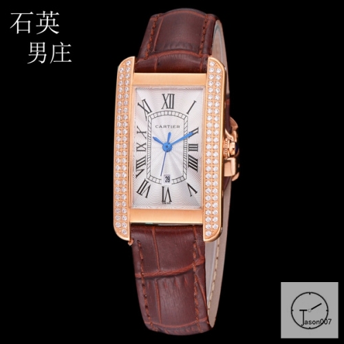 Cartier Tank Solo XL White Dial Diamond Bezel Everose Gold Case Quartz Movement Glass Back Black Leather StrapStainless Steel Ladies Watch AHGT1882325850