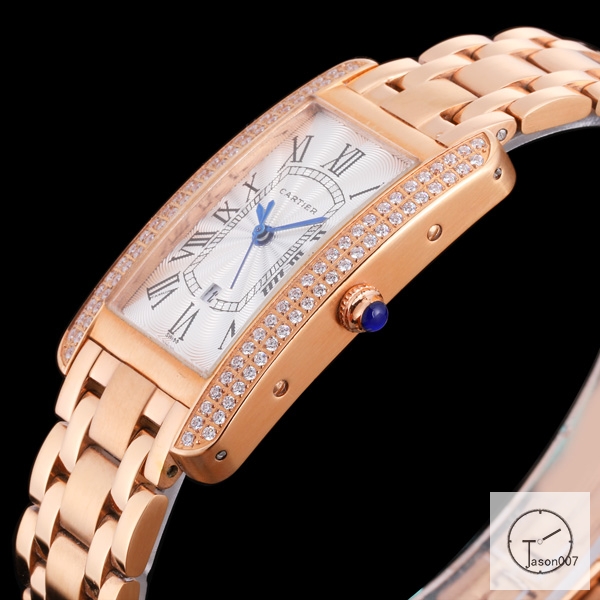 Cartier Tank Solo XL Silver Everose Gold Stainless Steel Ladies Watch AHGT1e Dial Diamond Bezel Stainless Steel Case Quartz Movement Glass Back Black Fh1885425880