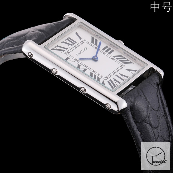 Cartier Tank Solo Middle Size Silver Dial Diamond Bezel Quartz Movement Black Leather Strap Mens Watch Fh1904525850