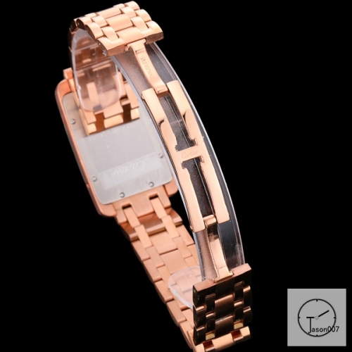 Cartier Tank Solo XL Everose Gold Stainless Steel Ladies Watch AHGT1e Everose Gold Dial Diamond Bezel Stainless Steel Case Quartz Movement Glass Back Black Fh1884025800