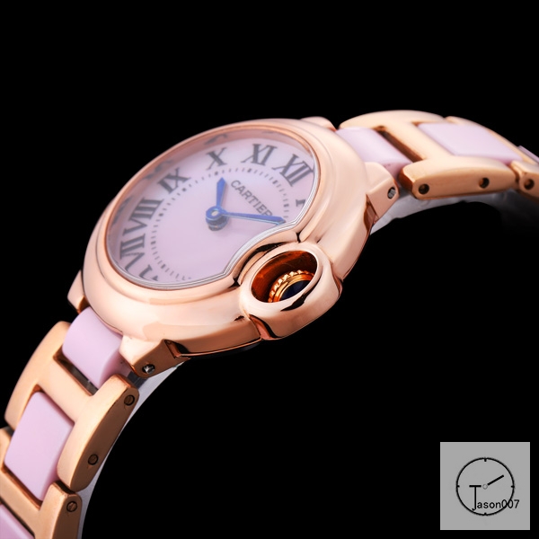 Cartier Ballon Bleu Everose Gold 28mm Pink Dial Quarz Ceramic Stainless Steel Ladies Watch AHGT180525840