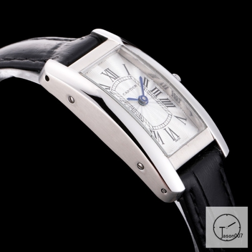 Cartier Tank Solo XL White Dial Quartz Movement Glass Back Black Leather StrapStainless Steel Ladies Watch AHGT8819258A0