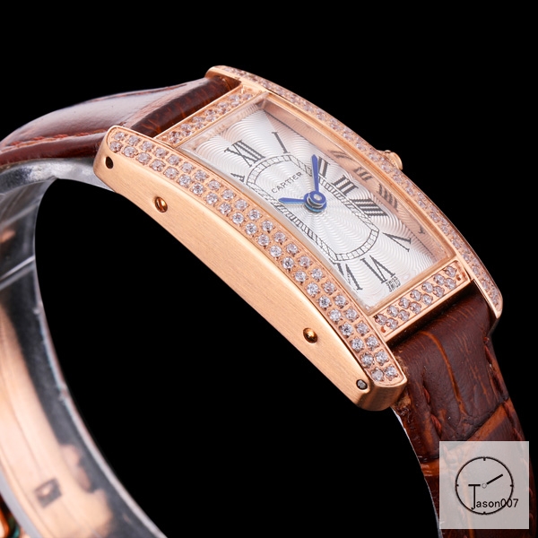 Cartier Tank Solo XL White Everose Gold Dial Diamond Bezel Stainless Steel Case Quartz Movement Glass Back Black Leather StrapStainless Steel Ladies Watch AHGT1882625850