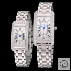 Cartier Tank Solo XL Silver Stainless Steel Ladies Watch AHGT1e Dial Diamond Bezel Stainless Steel Case Quartz Movement Glass Back Black Fh1885225800