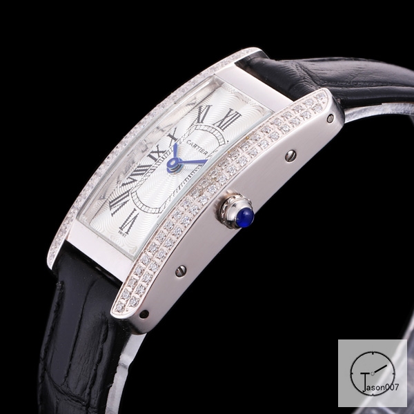 Cartier Tank Solo XL White Dial Diamond Bezel Case Quartz Movement Glass Back Black Leather StrapStainless Steel Ladies Watch AHGT1882125830