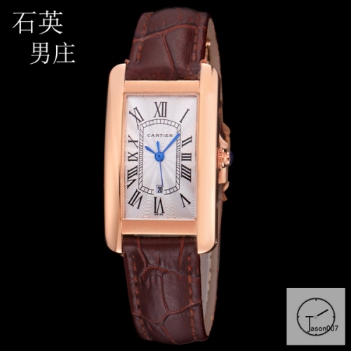 Cartier Tank Solo XL White Dial Everose Gold Case Quartz Movement Glass Back Black Leather StrapStainless Steel Ladies Watch AHGT1882025800