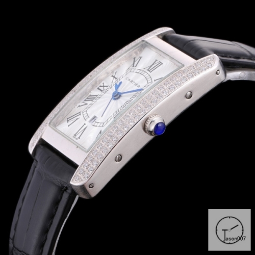 Cartier Tank Solo XL White Dial Diamond Bezel Case Quartz Movement Glass Back Black Leather StrapStainless Steel Ladies Watch AHGT1882125830