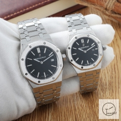 AP Royal Oak Black Dial Quartz Movement Stainless Steel Mens Watch AHGT281325800