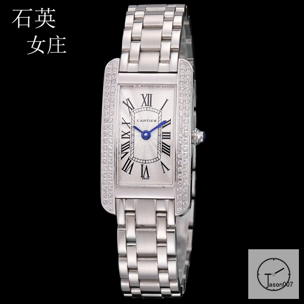 Cartier Tank Solo XL Silver Stainless Steel Ladies Watch AHGT1e Dial Diamond Bezel Stainless Steel Case Quartz Movement Glass Back Black Fh1885225800