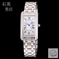 Cartier Tank Solo XL Stainless Steel Ladies Watch AHGT1e Everose Gold Dial Diamond Bezel Stainless Steel Case Quartz Movement Glass Back Black Fh1882925800