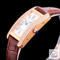 Cartier Tank Solo XL White Dial Diamond Bezel Everose Gold Case Quartz Movement Glass Back Black Leather StrapStainless Steel Ladies Watch AHGT1882225850