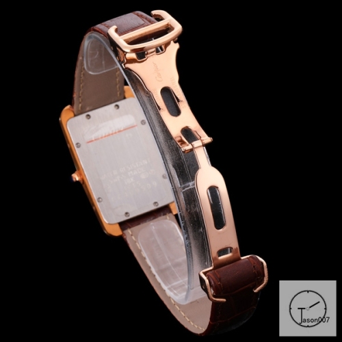 Cartier Tank Solo XL White Dial Everose Gold Case Quartz Movement Glass Back Black Leather StrapStainless Steel Ladies Watch AHGT1882025800