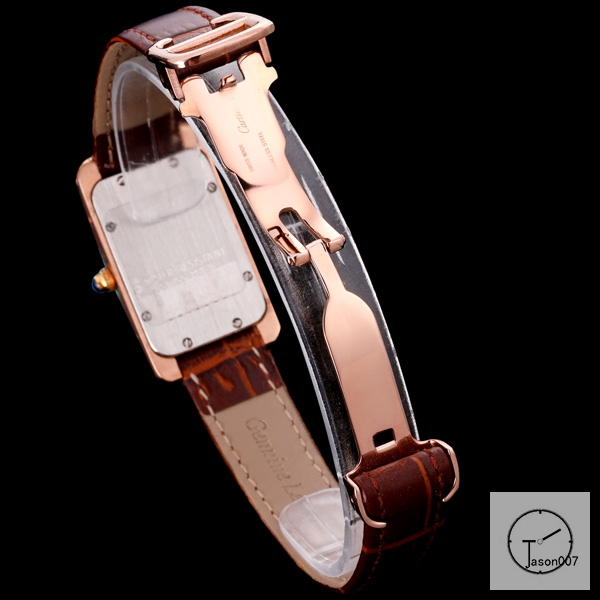 Cartier Tank Solo XL White Dial Everose Gold Case Quartz Movement Glass Back Black Leather StrapStainless Steel Ladies Watch AHGT1882125800