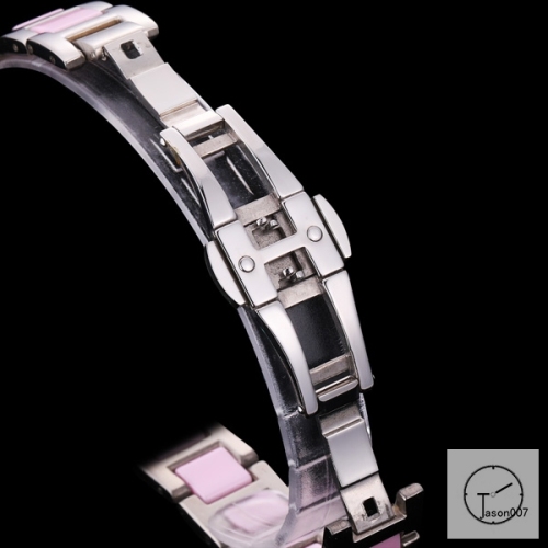 Cartier Ballon Bleu 28mm Pink Dial Quarz Ceramic Stainless Steel Ladies Watch AHGT185725820