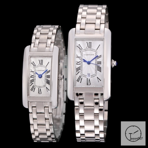 Cartier Tank Solo XL Stainless Steel Ladies Watch AHGT1e Everose Gold Dial Diamond Bezel Stainless Steel Case Quartz Movement Glass Back Black Fh1883925800