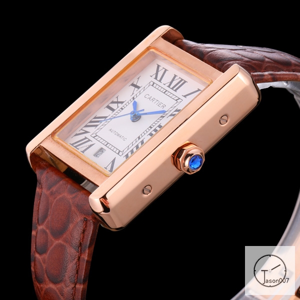 Cartier Tank Solo Silver Dial Everose Gold Automatic Movement Stainless Steel Case Brown Leather Strap Mens Watch Fh2887525840