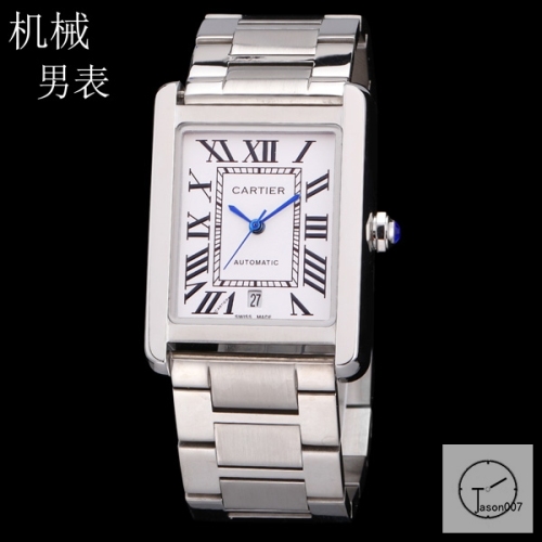 Cartier Tank Solo Silver Dial Stainless Steel Case Automatic Movement Glass Back Mens Watch Fh2892525880