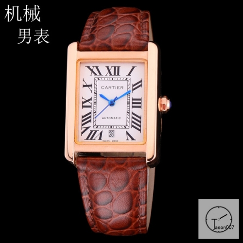 Cartier Tank Solo Silver Dial Everose Gold Automatic Movement Stainless Steel Case Brown Leather Strap Mens Watch Fh2887525840