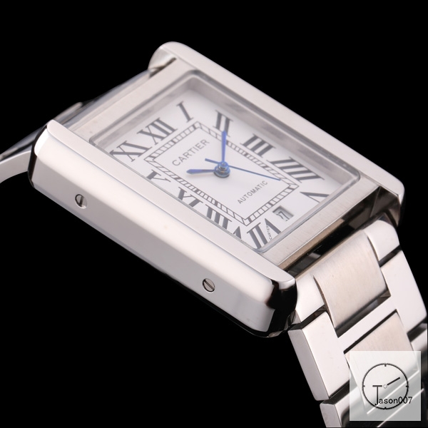 Cartier Tank Solo Silver Dial Stainless Steel Case Automatic Movement Glass Back Mens Watch Fh2892525880