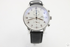 IWC portugieser IW371445 leather Starp 41mm White dial quart movement IC22020410