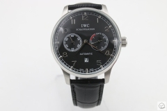 IWC portugieser IW500703 leather Starp 45mm black dial automatic movement