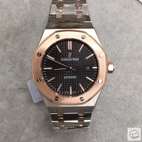 Audemars Piguet Royal Oak Two-Tone Rose Gold Black Dial Automatic Movement Stainless Steel Mens Watch AU3587520