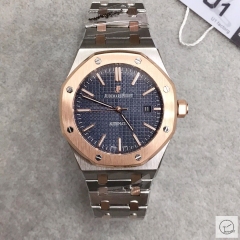 Audemars Piguet Royal Oak Two-Tone Rose Gold Blue Dial Automatic Movement Stainless Steel Mens Watch AU3587320